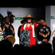 Deborah Baker of the Squamish Nation stands with Tsleil-Waututh Nation chief Leah George-Wilson and Musqueam councillor Wendy Grant-John during the opening of the Women Deliver 2019 Conference in Vancouver, Canada, on June 3, 2019.